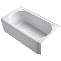 Kohler Memoirs Collection 60" BubbleMassage Bath Tub with Right Hand Drain and Polished Chrome Airjet Color Finish