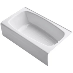 Kohler Seaforth 54" Enameled Cast Iron Soaking Bathtub for Alcove Installations with Right Drain