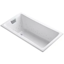 Kohler Tea-For-Two 60" Drop In Cast Iron Air Tub with Reversible Drain and Overflow