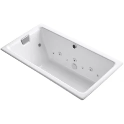 Kohler Tea-for-Two Collection 66" Undermount or Drop In Effervescence Bath Tub with Reversible Drain