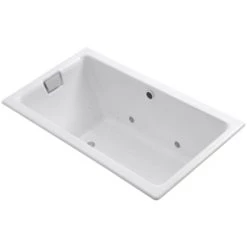 Kohler Tea-For-Two 66" Drop In Cast Iron Air Tub with Reversible Drain and Overflow
