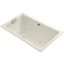 Kohler Tea-For-Two 66" Drop In Cast Iron Air Tub with Reversible Drain and Overflow