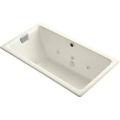 Kohler Tea-For-Two 66" Drop In, Undermount Acrylic Experience Tub with Reversible Drain and Overflow