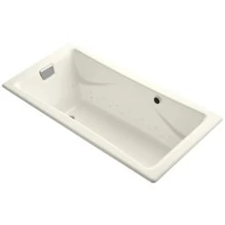 Kohler Tea-For-Two 72" Drop In Cast Iron Air Tub with Reversible Drain and Overflow