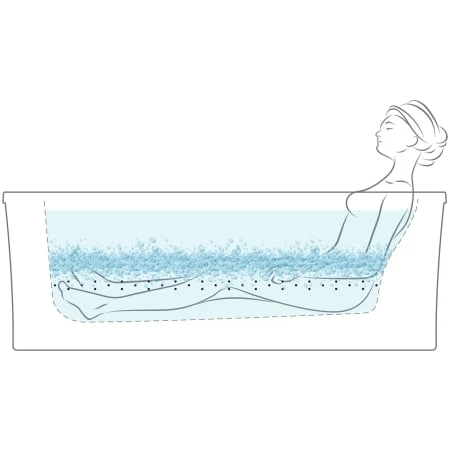 Kohler Tea-For-Two 72" Drop In Cast Iron Air Tub with Reversible Drain and Overflow - Image 6