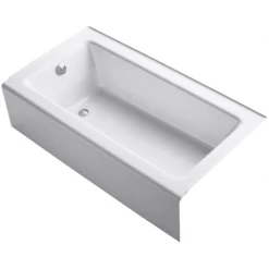 Kohler Bellwether Collection 60" Three Wall Alcove Bath Tub with Integral Apron and Left Hand Drain