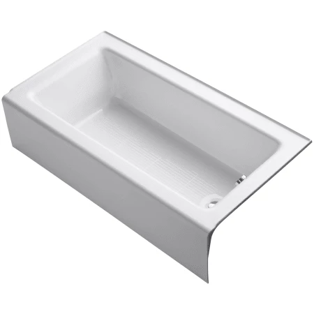 Kohler Bellwether Collection 60" Three Wall Alcove Cast Iron Soaking Bath Tub with Integral Apron and Right Hand Drain
