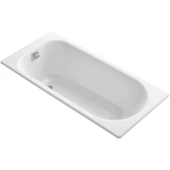 Kohler Soissons 60" Drop In Cast Iron Soaking Bath Tub with Reversible Drain