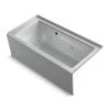 Kohler Archer 60" Alcove Acrylic Whirlpool Tub with Reversible Drain and Overflow