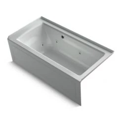 Kohler Archer 60" Alcove Acrylic Whirlpool Tub with Reversible Drain and Overflow