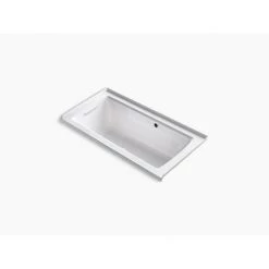 Kohler Archer 60" Three Wall Alcove Acrylic Air Tub with Left Drain and Overflow - Comfort Depth Design and Bask Heated Surface Technology